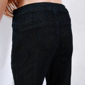 NYDJ - Gold Glittery Shimmer Black Denim Jeans